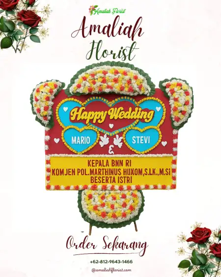 Papan Bunga Pernikahan Kalipait